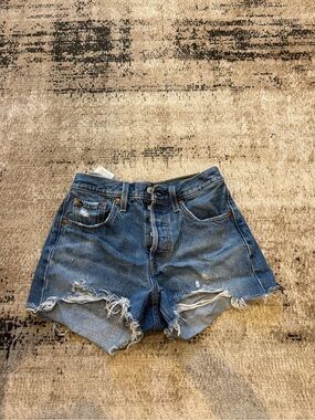 Levi’s Women's Distressed Denim Shorts - Blue